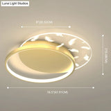 Minimalistic Gold Bedroom Ceiling Light With Geometric Acrylic Shade - Led Flush Mount