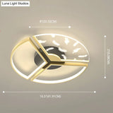Minimalistic Gold Bedroom Ceiling Light With Geometric Acrylic Shade - Led Flush Mount