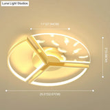 Minimalistic Gold Bedroom Ceiling Light With Geometric Acrylic Shade - Led Flush Mount