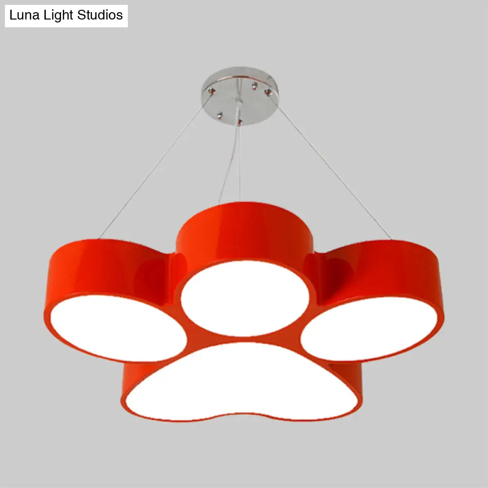 Minimalistic Led Acrylic Hanging Ceiling Light For Playing Room - Yellow/Blue/Green