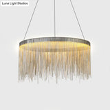 Minimalistic Led Aluminum Chandelier Pendant Light – Perfect For Living Room Ceiling