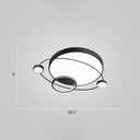 Minimalistic Led Ceiling Lamp For Bedroom With Orbit Shape And Acrylic Material Black / 18.5’ White