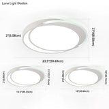 Minimalistic Led Circle Flushmount Ceiling Light - Acrylic White Lamp