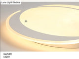 Minimalistic Led Circle Flushmount Ceiling Light - Acrylic White Lamp