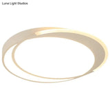Minimalistic Led Circle Flushmount Ceiling Light - Acrylic White Lamp