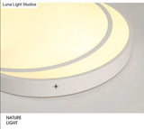 Minimalistic Led Circle Flushmount Ceiling Light - Acrylic White Lamp