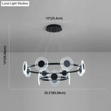 Minimalistic Led Circles Suspension Lamp: Acrylic Chandelier Pendant Light For Living Room
