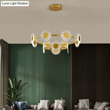 Minimalistic Led Circles Suspension Lamp: Acrylic Chandelier Pendant Light For Living Room