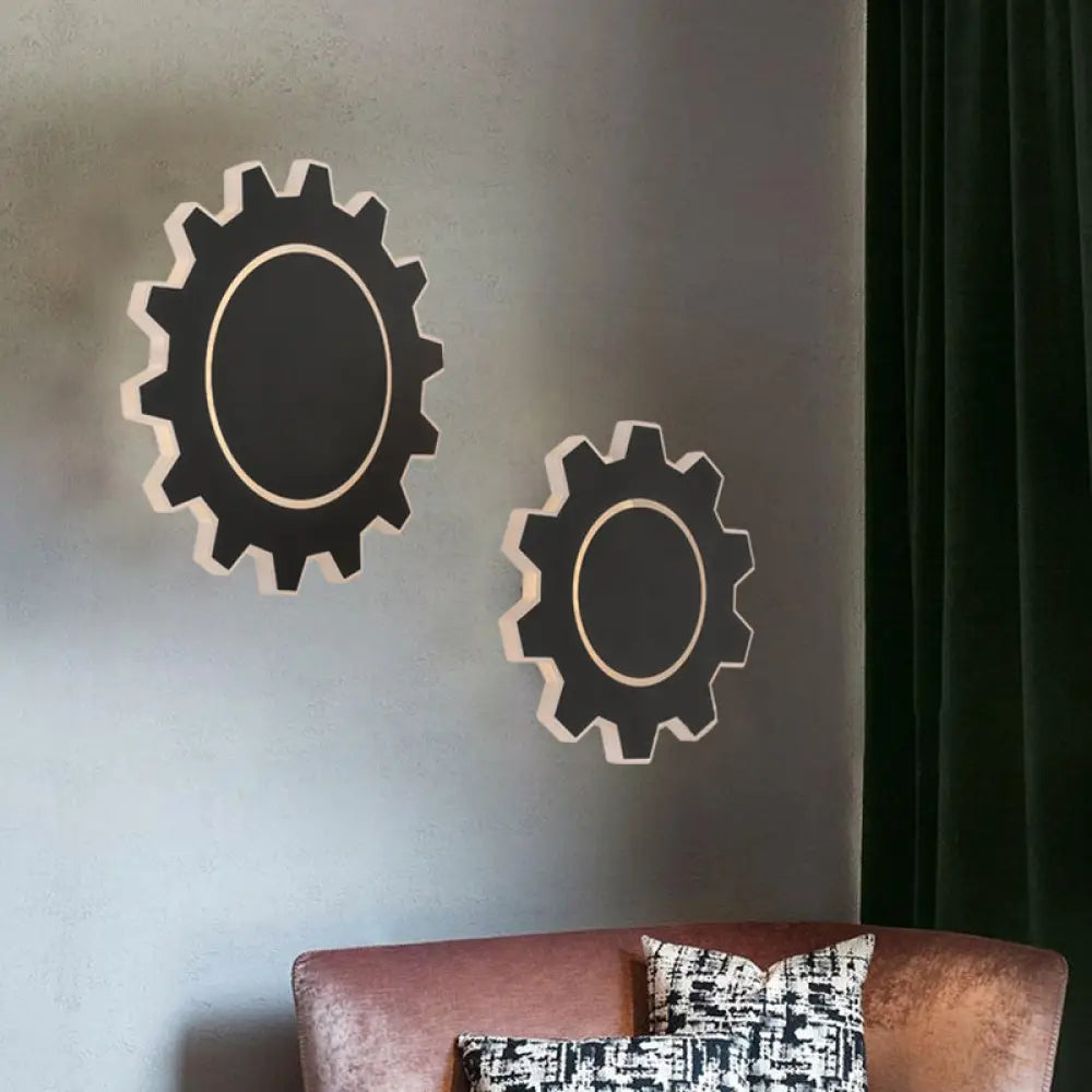 Minimalistic Led Wall Sconce: Acrylic Black/White Finish Warm/White Light Black / White