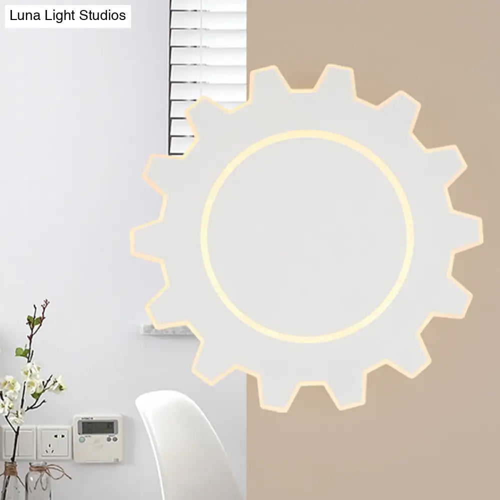 Minimalistic Led Wall Sconce: Acrylic Black/White Finish Warm/White Light