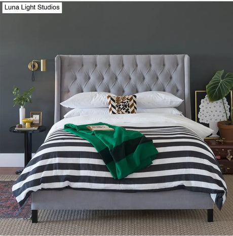 Minimalistic Metal Adjustable Tubular Wall Lamp With 1-Light Bedside Spotlight