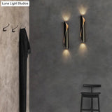 Minimalistic Metal Corridor Wall Sconce Light - 2-Head Scroll Fixture