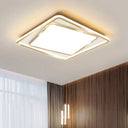 Minimalistic Metal Gold Flush Mount Lamp - 16.5’/20.5’ Wide Led Ceiling Lighting (Customizable