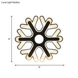 Minimalistic White Acrylic Led Wall Lamp For Bedroom - Diamond Twig Flower Design