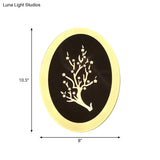 Minimalistic White Acrylic Led Wall Lamp For Bedroom - Diamond Twig Flower Design