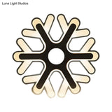 Minimalistic White Acrylic Led Wall Lamp For Bedroom - Diamond Twig Flower Design