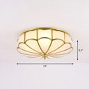Minimalistic White Glass Flush Mount Ceiling Light Fixture 3 /