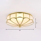 Minimalistic White Glass Flush Mount Ceiling Light Fixture 4 /