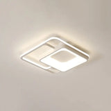 Minimalistic White Led Flush Mount Ceiling Lamp For Bedrooms / 16’ Third Gear