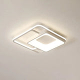 Minimalistic White Led Flush Mount Ceiling Lamp For Bedrooms / 19.5’ Third Gear