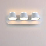 Modern 1/2/3-Light Bedroom Wall Sconce With Cone Metal Shade - White/Black Vanity Lighting Fixture