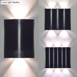 Modern 1/2/3-Light Black Porch Wall Sconce With Wavy Metal Shade And Warm/White Lighting