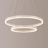 Modern 1/2/3-Light Chandelier Pendant With Acrylic Shade - Brown/Black/White Ceiling Light In