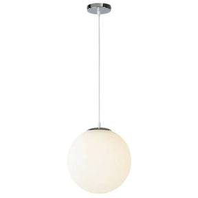 Modern 1 Light Glass Ball Pendant For Clothing Store Ceiling Simple & White / 6