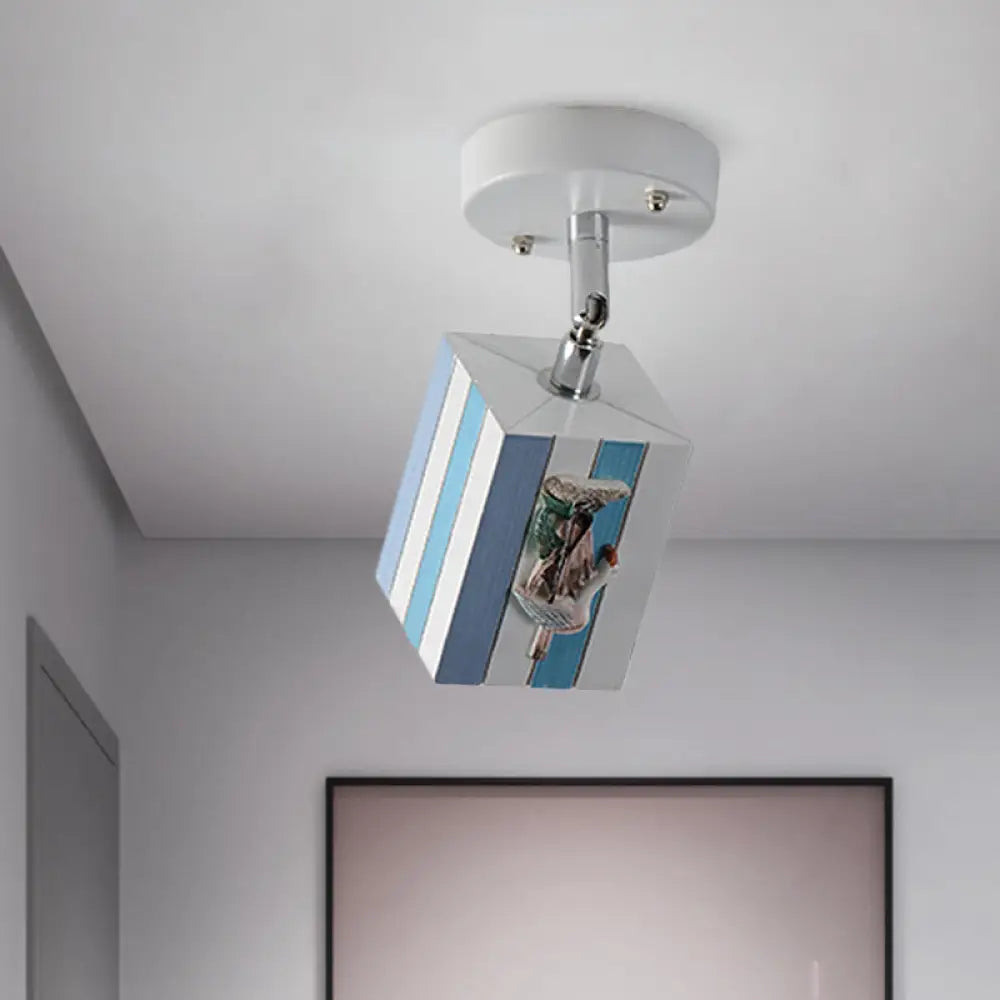 Modern 1 - Light Resin Starfish Ceiling Light Decoration Sky Blue