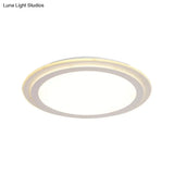 Modern 2 Tier Round Ceiling Flush Mount Light - 12.5’/16.5’/20.5’ Dia Acrylic Led Warm/White