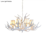 Modern 3/4/5-Light Cone Resin Chandelier Ceiling Lamp - White | Living Room Fixture