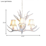 Modern 3/4/5-Light Cone Resin Chandelier Ceiling Lamp - White | Living Room Fixture