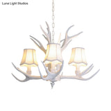 Modern 3/4/5-Light Cone Resin Chandelier Ceiling Lamp - White | Living Room Fixture