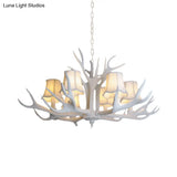 Modern 3/4/5-Light Cone Resin Chandelier Ceiling Lamp - White | Living Room Fixture