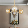 Modern 3-Head Gold Crystal Pendant Chandelier For Living Room