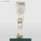 Modern 3-Head Wall Sconce Light With Clear Glass Shades - Stylish Prismatic Design Mounted Lamp