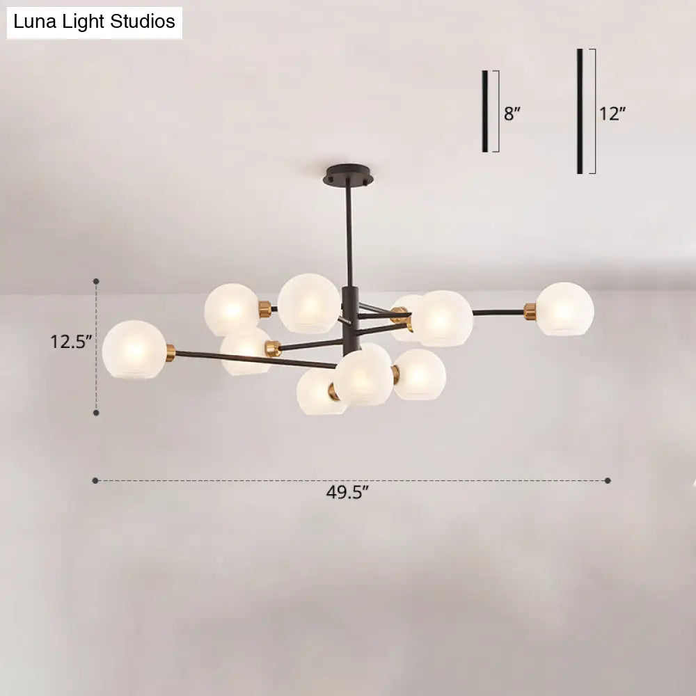 Contemporary Sputnik Chandelier - Glass Living Room Ceiling Light Fixture +