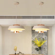 Modern 3-Tier Metal Round Hanging Pendant Led Ceiling Light In Black/White And Rose Gold White