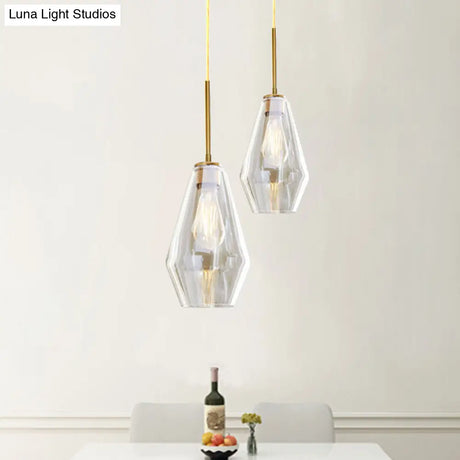 Modern 4.5’/9’/12’ Wide Glass Shade Hanging Pendant Light With Brass Lamp Socket - Perfect