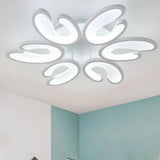 Modern 4/6/9 - Head U - Shaped Acrylic Shade Flush Mount Ceiling Light In White –