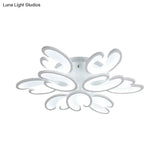 Modern 4/6/9 - Head U - Shaped Acrylic Shade Flush Mount Ceiling Light In White – Warm/White/Natural