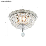 Modern 6 - Light Clear Crystal Flush Mount Ceiling Lamp Fixture