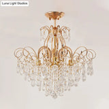 Modern 7-Light Gold Ceiling Flush Mount Fixture For Living Room - Sleek & Stylish