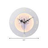 Modern Acrylic Antlers Wall Light With Led Clock - White For Office Or Bedroom