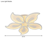 Modern Acrylic Bauhinia Flush Ceiling Light With Led 3/5/9-Light Fixture In Warm/White/Natural