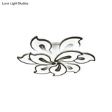 Modern Acrylic Bauhinia Flush Ceiling Light With Led 3/5/9-Light Fixture In Warm/White/Natural