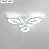 Modern Acrylic Bauhinia Flush Ceiling Light With Led 3/5/9-Light Fixture In Warm/White/Natural