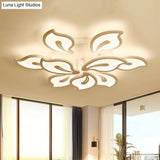 Modern Acrylic Bauhinia Flush Ceiling Light With Led 3/5/9-Light Fixture In Warm/White/Natural