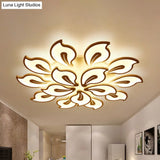 Modern Acrylic Bauhinia Flush Ceiling Light With Led 3/5/9-Light Fixture In Warm/White/Natural