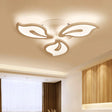Modern Acrylic Bauhinia Flush Ceiling Light With Led 3/5/9-Light Fixture In Warm/White/Natural 3 /